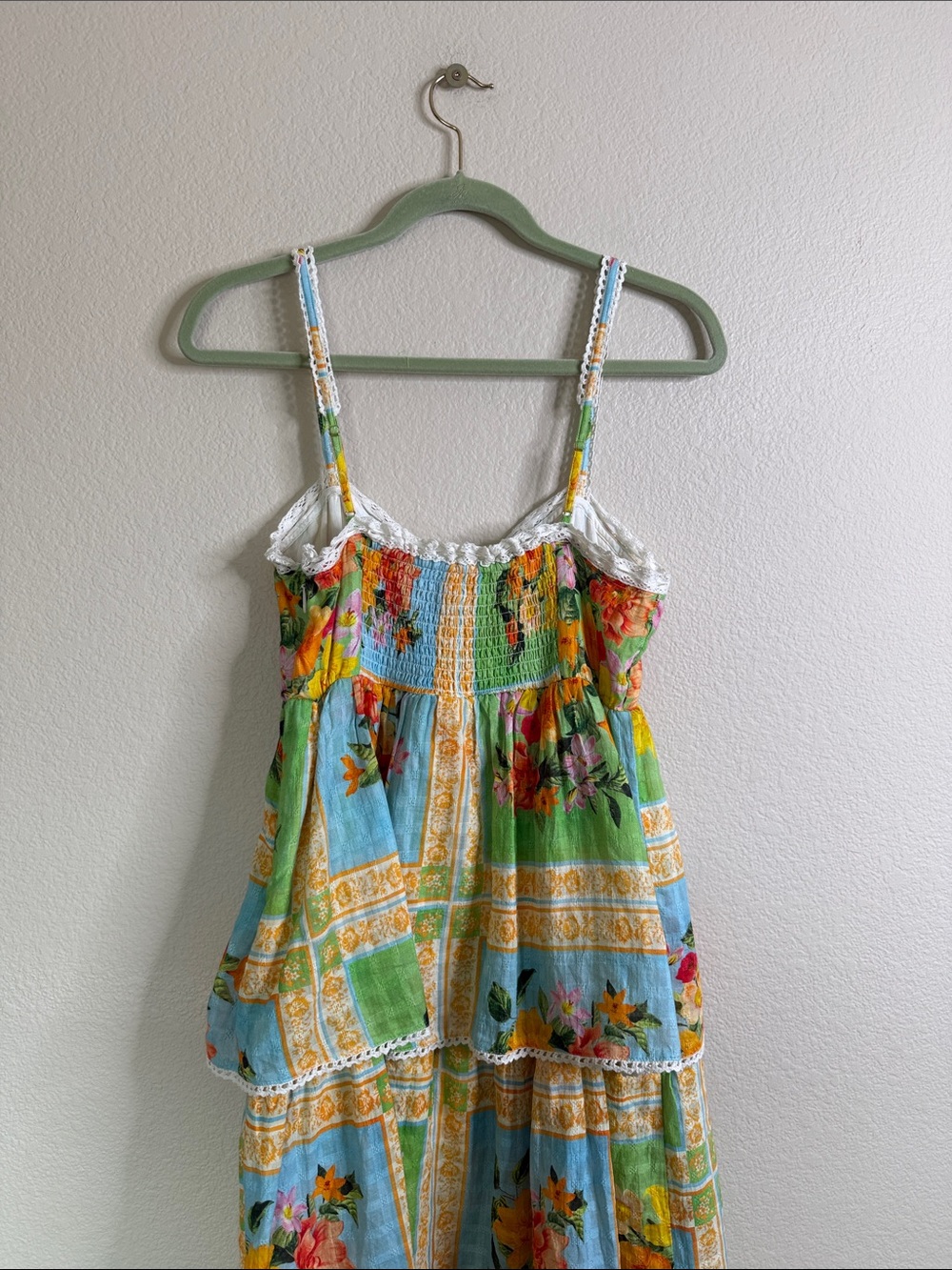 Show Me Your Mumu Peyton tiered floral maxi dress women’s L NWT - Picture 6 of 7